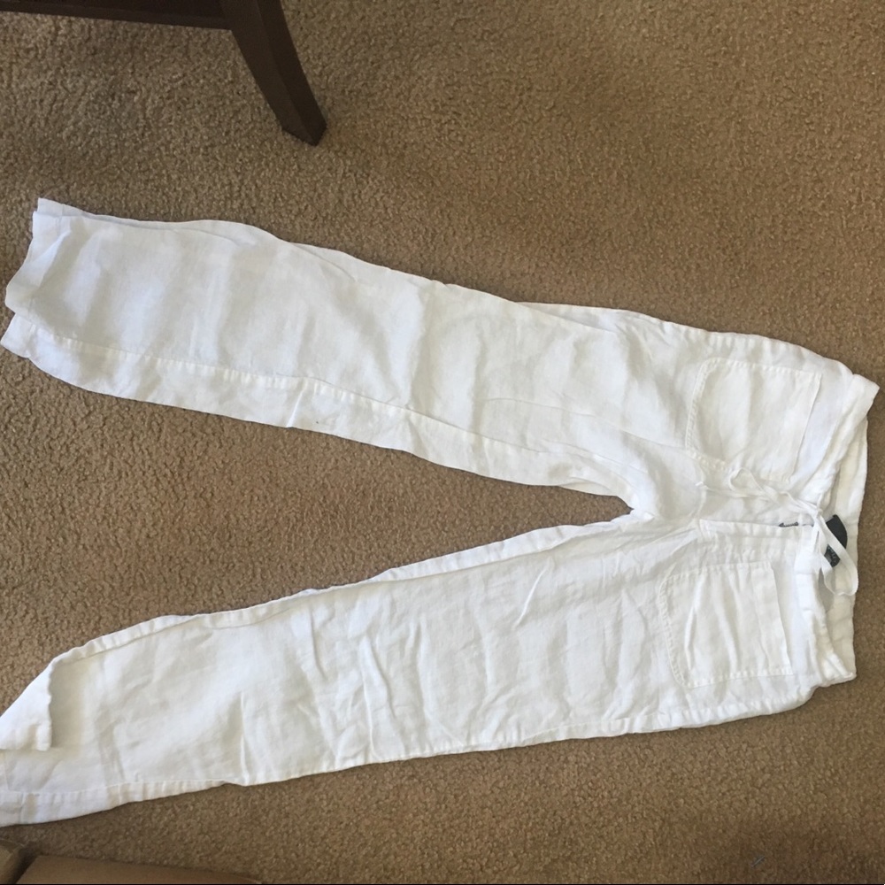 Xs Cynthia Rowley white beach linen pants